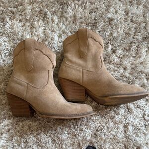 Tan Suede Ankle‎ Boots